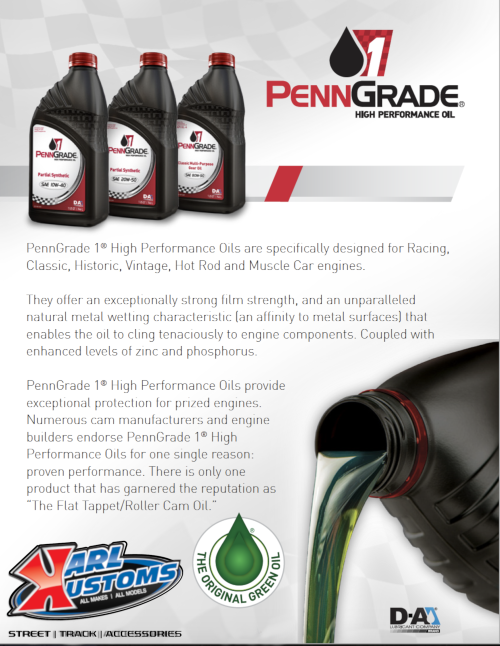 Penn Grade Brad Penn 10W40 Partial Synthetic High Performance Motor Oil ...