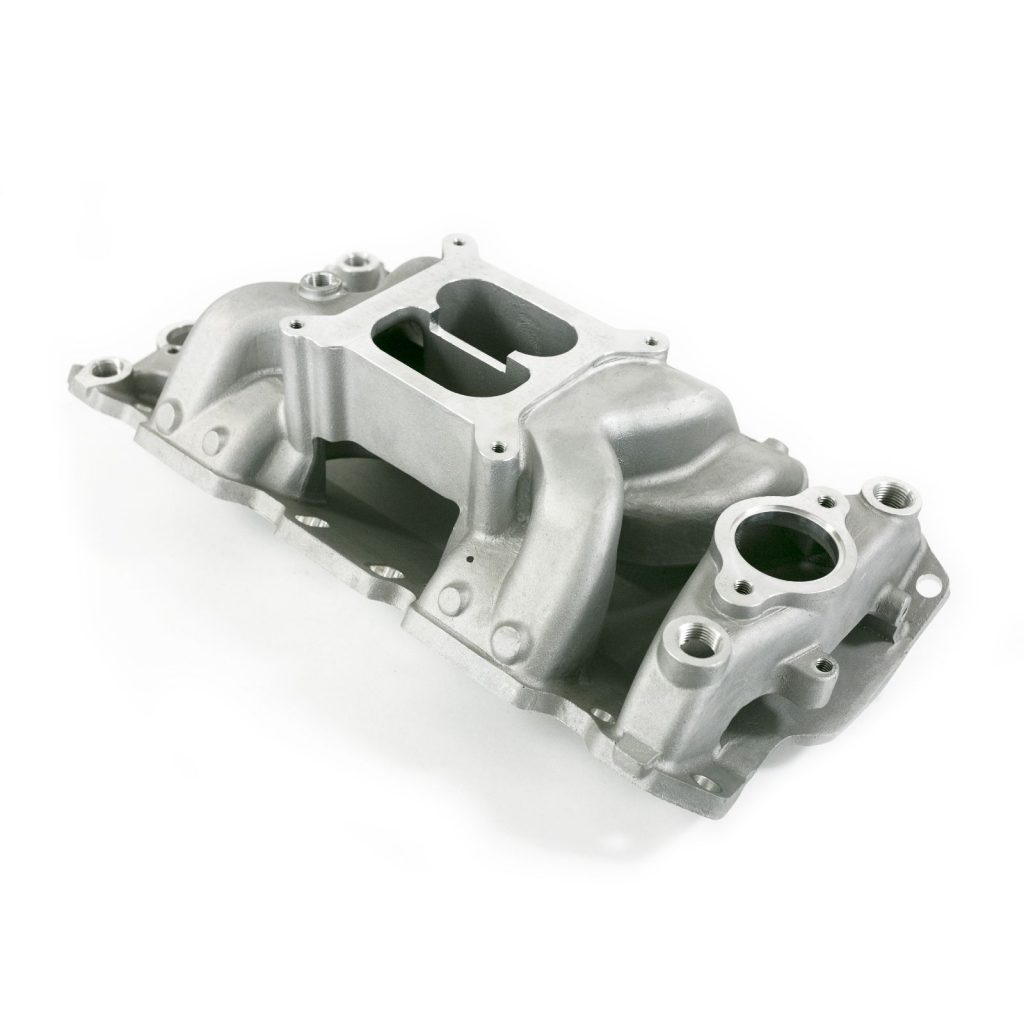 Chevy Small Block Carbureted Aluminum Intake Manifold - KarlKustoms.com