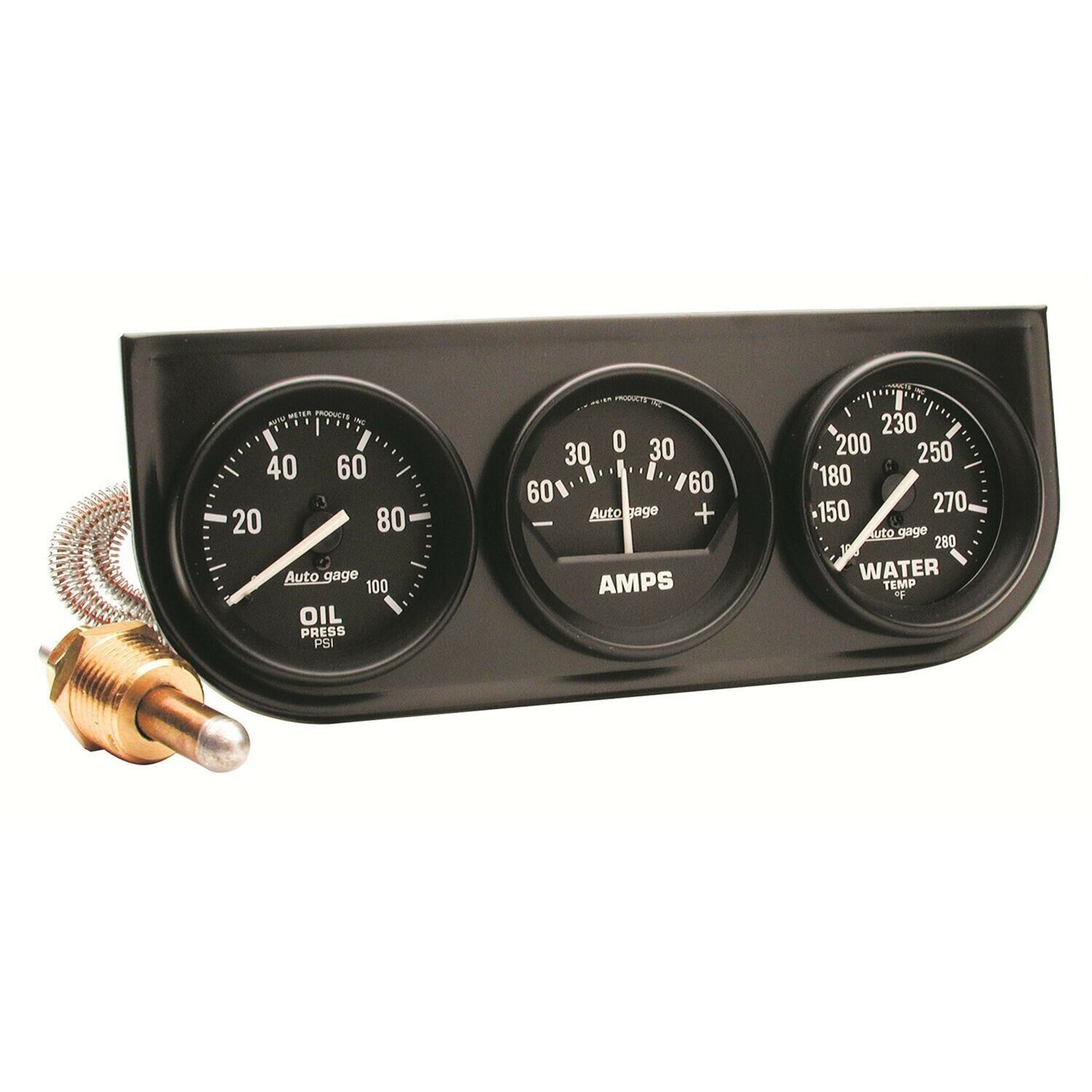 Auto Meter 2393 Three Gauge Kit Autogage Console OILP/WTMP/AMP